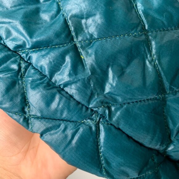 The North Face Women’s Teal Diamond Stitch Full Zip Hoodie Coat Jacket Size XS - Picture 6 of 13
